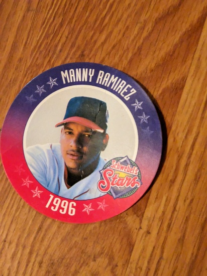 1996 Schwebel's Stars Disc #6 Manny Ramirez
