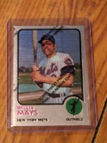 1997 Topps WILLIE MAYS #305 1973 Topps Reprint Finest Refractor w Coating