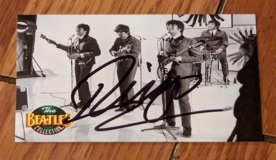 Ringo Starr autographed card w/coa