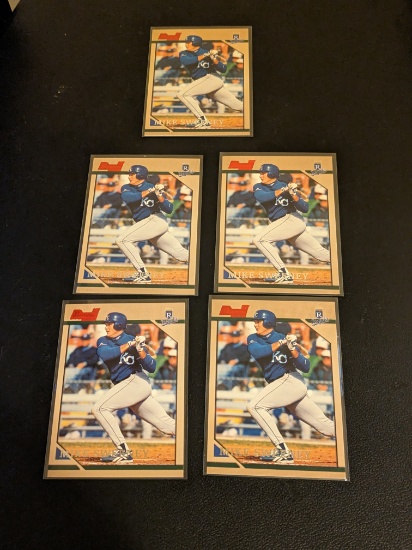 x5 lot all being 1996 Bowman Baseball Card #334 Mike Sweeney RC