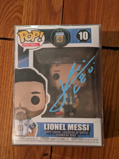 Lionel Messi Autographed Funko Pop with coa