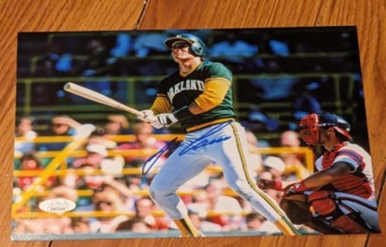 Jose Canseco autographed photo with JSA coa