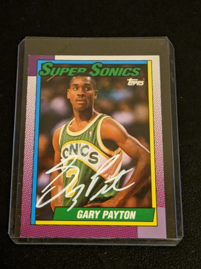 Gary Payton autographed card w/coa