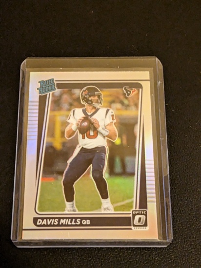 Davis Mills 2021 Optic Rated Rookie Silver Holo RC #222 Texans