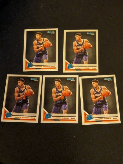 x5 lot all being 2019 Donruss Rated Rookie RC Silver Press Proof  Cameron Johnson #210 Nets