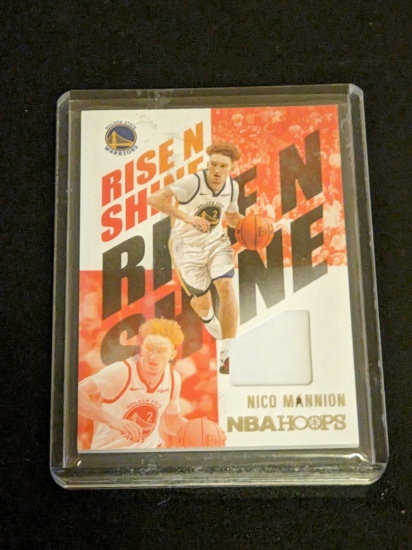 2020-2021 Panini NBA Hoops Nico Mannion RC “Rise N Shine” Jersey Relic RNS-NMN