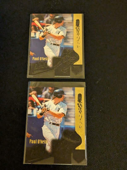 x2 lot both being 1996 Topps Laser PAUL O'NEILL #75 Die Cut New York Yankees