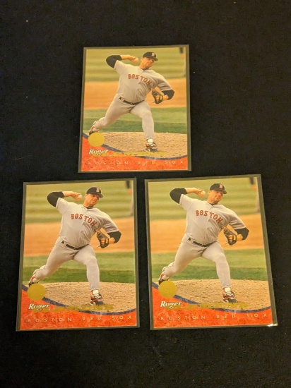 x3 lot all being 1994 Leaf #255 Roger Clemens