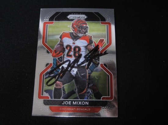 Joe Mixon signed football card COA