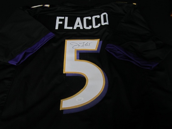 Joe Flacco signed football jersey JSA COA