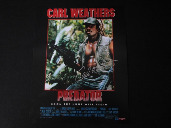 Carl Weathers signed 11x14 photo / poster COA