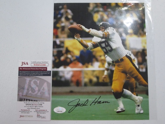 Jack Ham Steelers Signed 8x10 Photo JSA Certified w COA