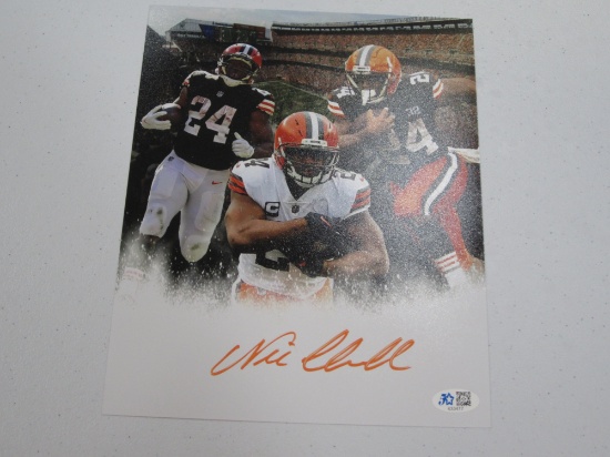 Nick Chubb Browns Signed 8x10 Photo Certified w COA