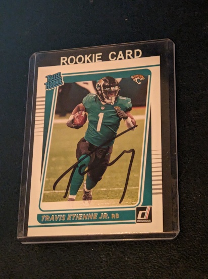 Travis Etienne autographed card w/coa