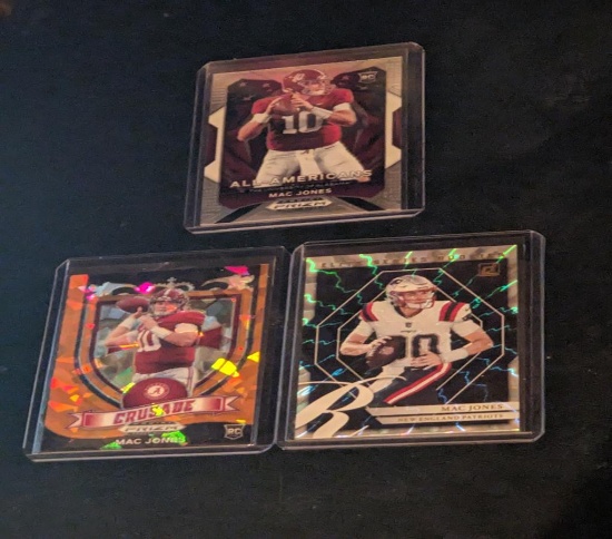 x3 Mac Jones RC/Rookie and insert lot see pictures