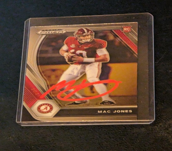 Mac Jones autographed card w/coa