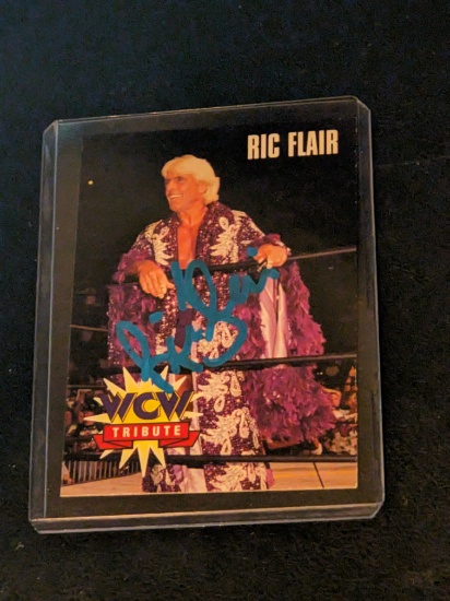 Ric Flair autographed card w/coa