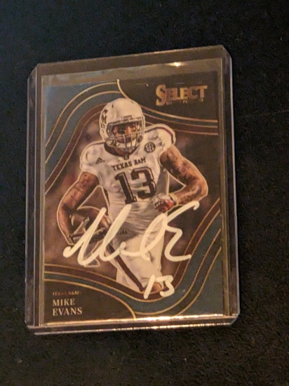 Mike Evans autographed card w/coa