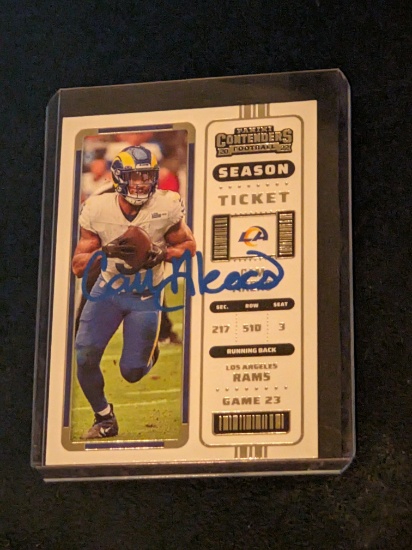 Cam Akers autographed card w/coa