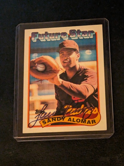 Sandy Alomar autographed card w/coa
