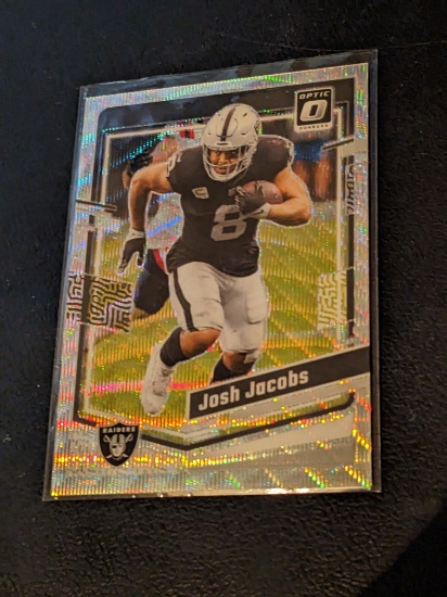 Josh Jacobs 093/300 2023 Donruss Optic Wave insert