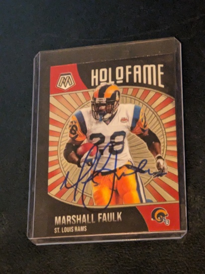 Marshall Faulk autographed card w/coa