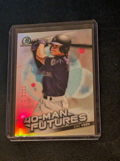 2021 Bowman Draft Chrome Zac Veen 40 Man Futures Refractor #FMF-7