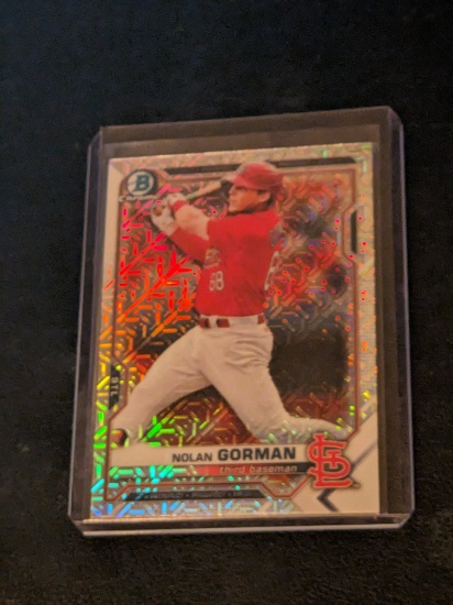 2021 Bowman Chrome Prospects Nolan Gorman Mojo Refractor