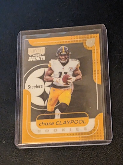 Chase Claypool 2020 Panini #M-14 Playoff Momentum (Acetate)clear Parallel Insert  Rookies Steelers