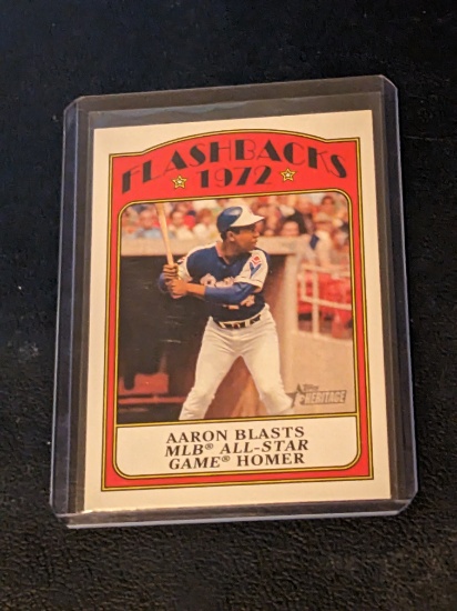 2021 TOPPS HERITAGE HANK AARON FLASHBACKS BASEBALL CARD BFB-HA