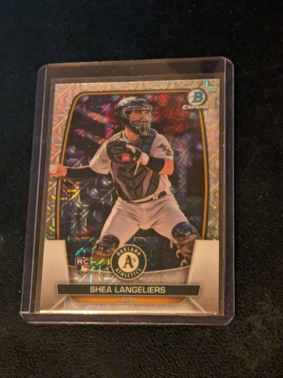 Shea Langeliers Rookie Card Chrome Mojo Refractor RC 2023 Bowman Mega Box #3