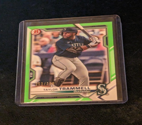 252/399 2021 Bowman Prospects Green Border Taylor Trammell #BP-132 Rookie RC