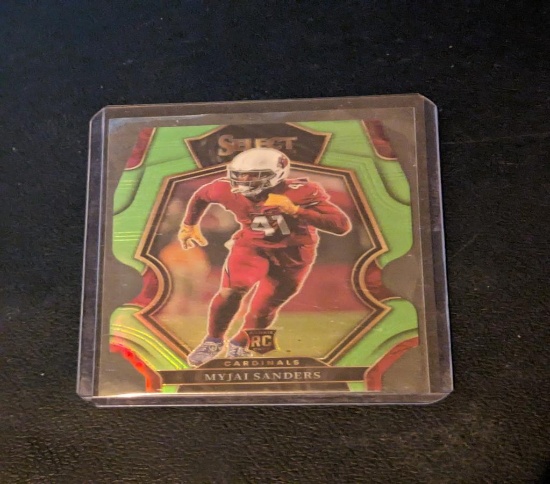 Myjai Sanders 2022 Select RC Green Prizm Die Cut