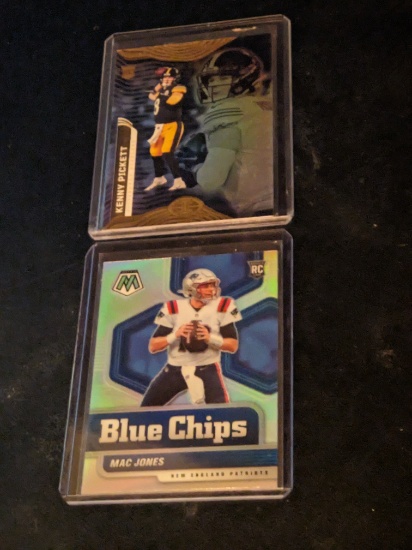 x2 NFL QB lot includes Mac Jones rc insert and kenny pickett RC insert