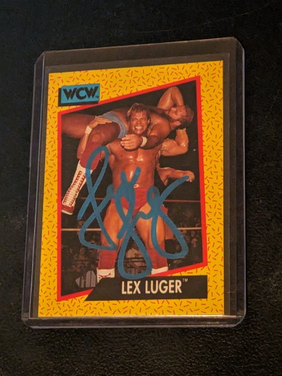 Lex Luger autographed card w/coa