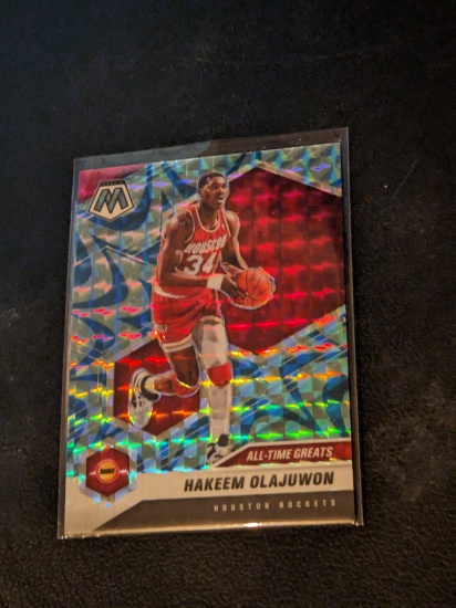 Hakeem Olajuwon 2020 Panini Mosaic #284 Mosaic Reactive blue