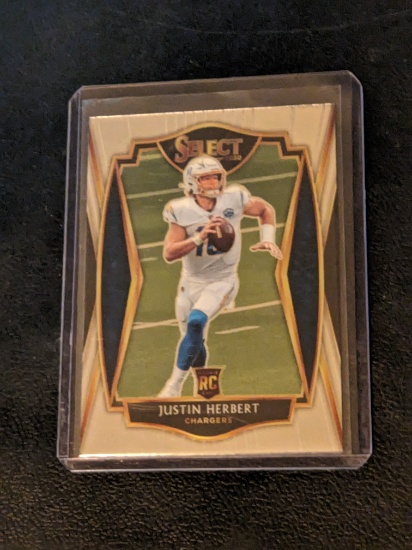 2020 Select Justin Herbert Rookie Premier Level RC #144 Chargers