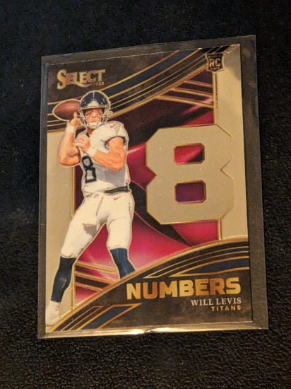 2023 Select Will Levis Numbers Insert #NMB-WLE Titans RC