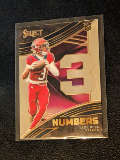 2023 Panini Select Numbers Tank Dell RC Houston #NMB-NTD Houston Texans Rookie