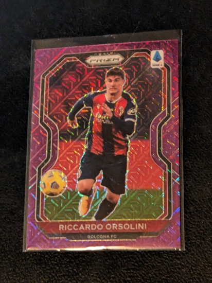 2020-21 Panini Prizm Serie A Purple Mojo #19 Riccardo Orsolini