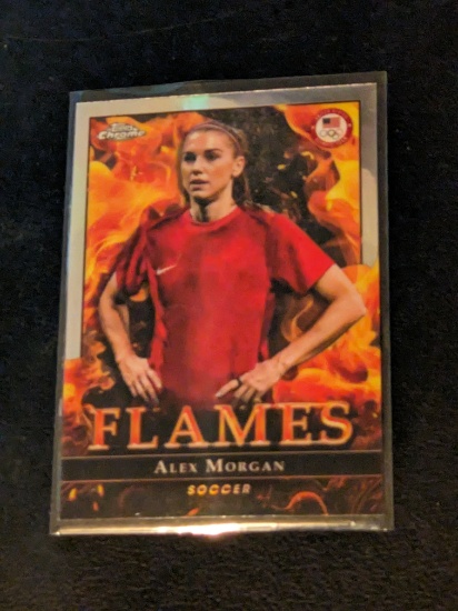 2024 Topps Chrome US Olympics Alex Morgan Flames Refractor #F-3