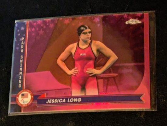 2024 Topps Chrome Olympic Hopefuls #158 Jessica Long Pink