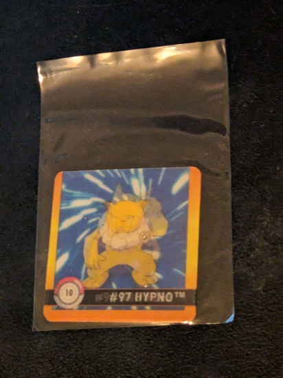 Drowzee Hypno 3D Action Flipz #10 Pokemon Artbox 1999 Nintendo Game Card
