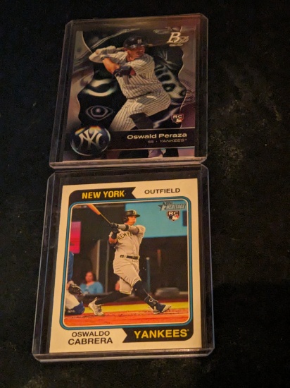 x2 Oswaldo Cabrera RC/Rookie lot see pictures