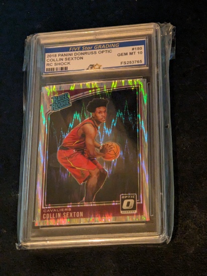 Collin Sexton RC 2018 Donruss Optic Shock insert GEM MT 10 Fivestar Grading Graded