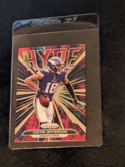 2021 Panini Prizm #H-5 Justin Jefferson Hype Vikings