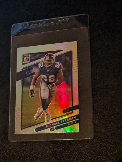MICHAEL STRAHAN 2021 Donruss Optic Holo SILVER Prizm #18 Giants HOF
