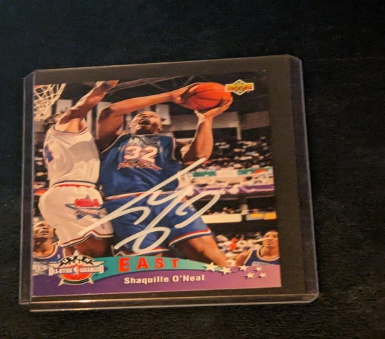 Shaquille O'neal autographed card w/coa