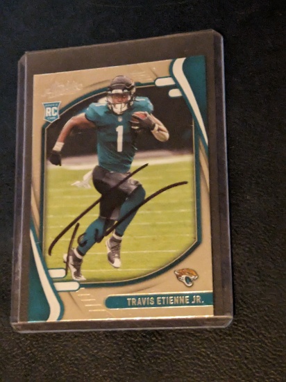 Travis Etienne RC/Rookie autographed card w/coa