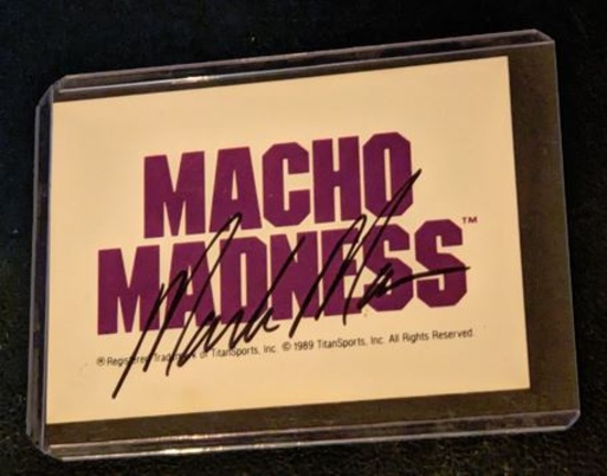 Macho Man Randy Savage Autographed Signed Wrestling Card with coa